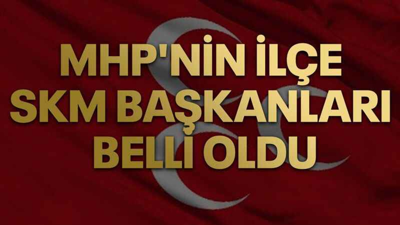 MHP'nin ilçe SKM başkanları belli oldu